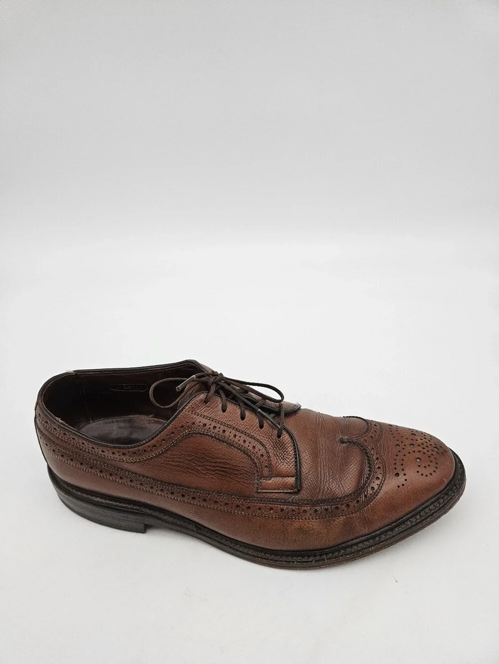 Allen Edmonds MacNeil 9157 Brown Shell Leather Wingtip Derby Shoes Size 10D